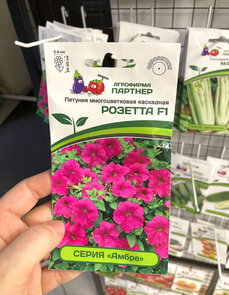 петуния Розетта F1 каскадная, серия "Амбер"